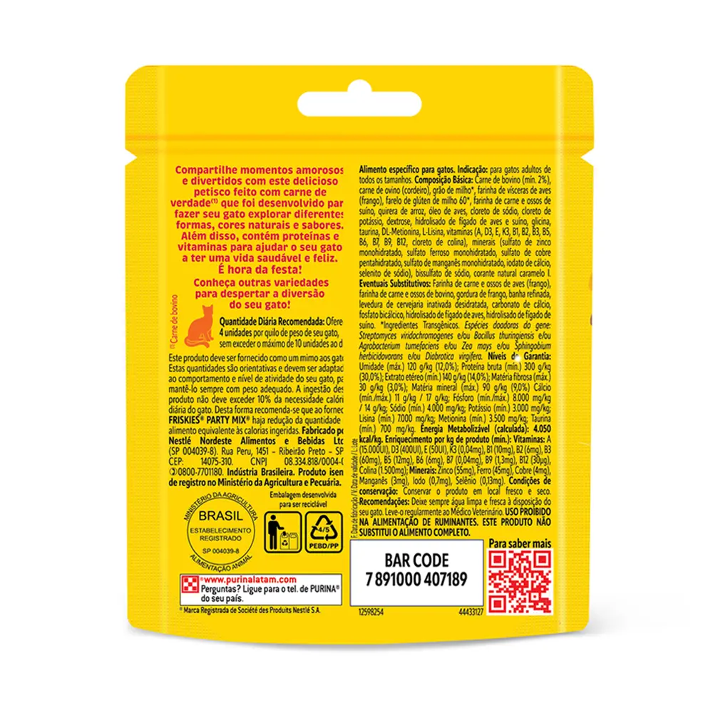 Petisco Friskies Party Mix Carne